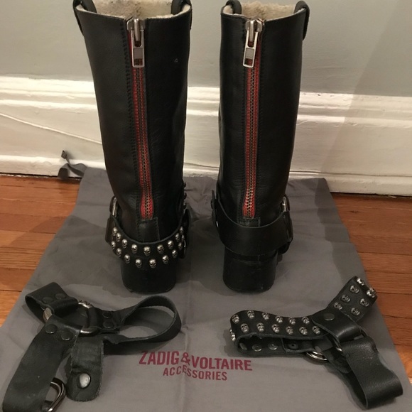 Zadig & Voltaire shearling-lined boots- 37 - Picture 7 of 8